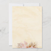 Pampas Grass Boho Pink Floral eerste verjaardag Kaart (Achterkant)