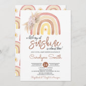 Pampas Grass Boho Rainbow Baby shower Kaart (Voorkant / Achterkant)