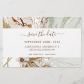Pampas Grass Boho Save the Date (Voorkant)