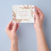 Pampas Grass Boho Save the Date Flyer (Hand)