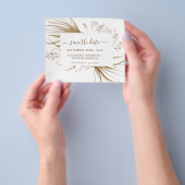Pampas Grass Boho Save the Date Flyer (Hand)