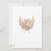 Pampas grass boho tropisch resterend Vrijgezellenf Kaart (Achterkant)