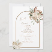 Pampas Grass Boho Vrijgezellenfeest Kaart (Voorkant)