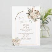 Pampas Grass Boho Vrijgezellenfeest Kaart (Staand voorkant)