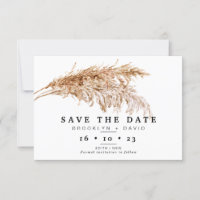 Pampas Grass Boho Wedding Enregistrer La Carte Dat