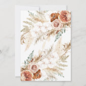 Pampas Grass Bonjour Baby shower Invitation (Dos)