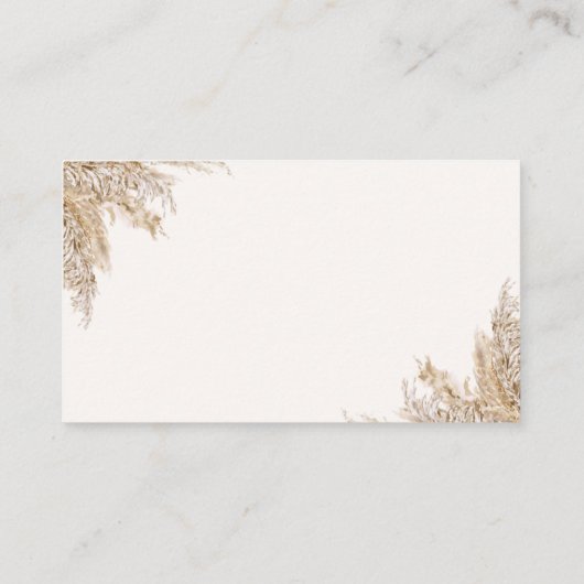 Pampas Grass Book Request Kaart | neutraal rustiek (Achterkant)
