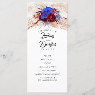 Pampas Grass Bourgogne Rode Marine Trouwprogramma' Programma