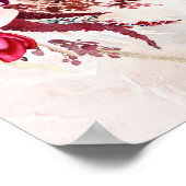 Pampas Grass Bourgogne Rouge Mariage Affiche de bi (Coin)