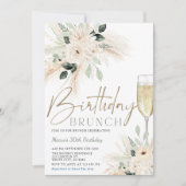 Pampas Grass Brunch Anniversaire Invitation (Devant)