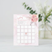 Pampas Grass | Carte de Baby shower Rose Blooms (Debout devant)