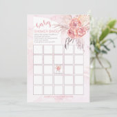 Pampas Grass | Carte de Baby shower Rose Blooms (Debout devant)