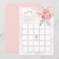 Pampas Grass | Carte de Baby shower Rose Blooms