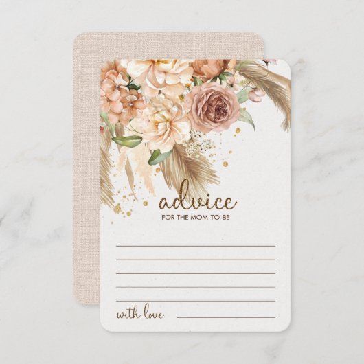 Pampas grass Conseils pour les parents mères Carte (Devant / Derrière)