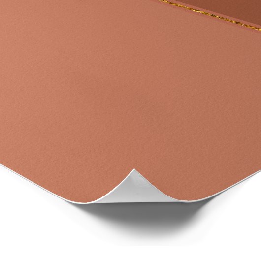 Pampas Grass Copper Rust Floral Weddenschap Welkom Poster (Hoek)