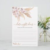 Pampas Grass Date Nuit idées carte de douche nupti (Debout devant)