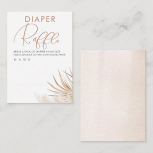 Pampas Grass Diaper Raffle Ticket Informatiekaartje
