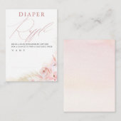 Pampas Grass Diaper Raffle Ticket Informatiekaartje (Voorkant / Achterkant)