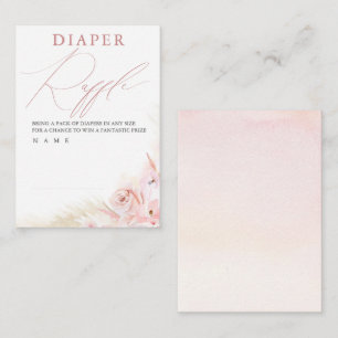 Pampas Grass Diaper Raffle Ticket Informatiekaartje
