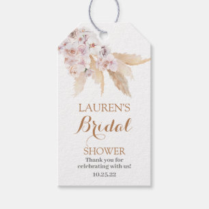 Pampas Grass douche nuptiale étiquettes cadeaux