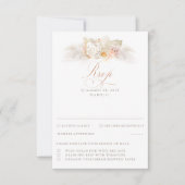 Pampas Grass Dried Foliage Wedding RSVP (Voorkant)
