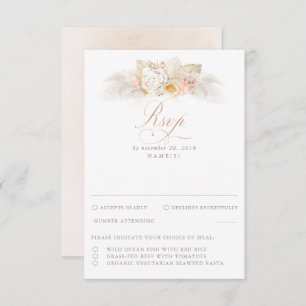 Pampas Grass Dried Foliage Wedding RSVP