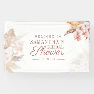 Pampas Grass Dried Palms Boho Vrijgezellenfeest Spandoek