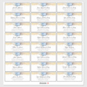 Pampas Grass Dusty Blue Guest Names Étiquettes de  (Feuille)