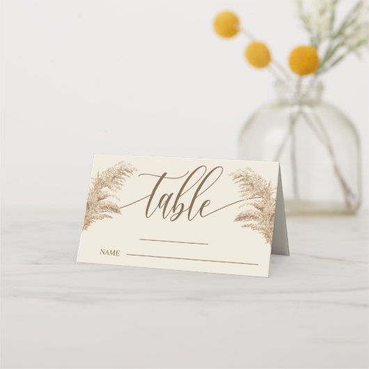 Pampas Grass Earthy Bohemian Wedding Table (Voorkant)