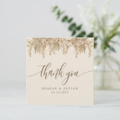 Pampas Grass Earthy Boho Wedding Hartelijk dank Bedankkaart (Staand voorkant)
