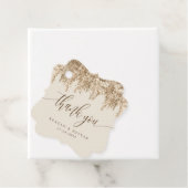 Pampas Grass Earthy Weddenschap Bedankjes Labels (In situ)