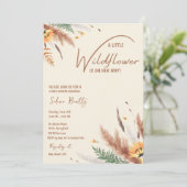 Pampas Grass Een Little Wildflower Baby Meisje Dou Kaart (Staand voorkant)