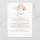 Pampas Grass Elegant Soft Pastel Weddenschap Detai Informatiekaartje (Voorkant)