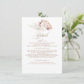 Pampas Grass Elegant Soft Pastel Weddenschap Detai Informatiekaartje (Staand voorkant)