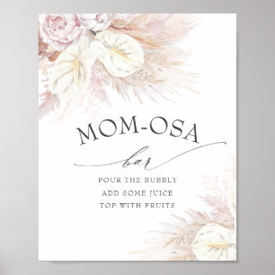 Pampas Grass en Anthuriums Mam-osa Bar Sign Poster