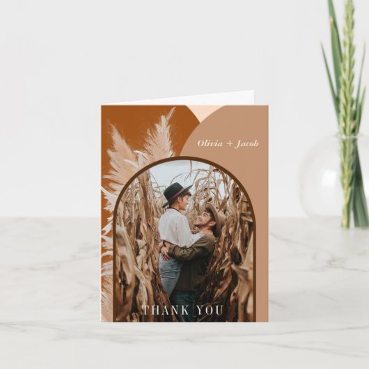 Pampas Grass en Arches Dank u Bedankkaart (Voorkant)