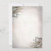 Pampas Grass en groen Boho Chic Verjaardag Kaart (Achterkant)