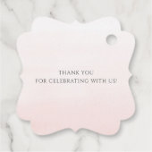 Pampas Grass en Roze Flowers Dank u Bedankjes Labels (Achterkant)