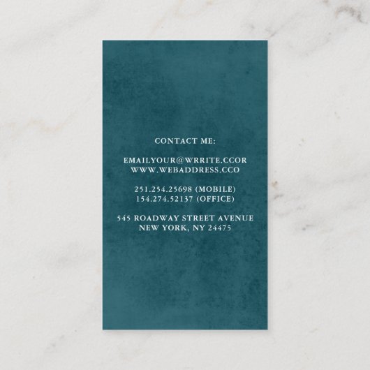 Pampas Grass en Rust Terracotta Flowers Botanisch Visitekaartje (Achterkant)