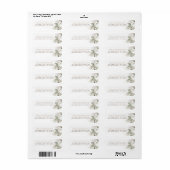 Pampas Grass en White Flowers Boho Etiket (Full Sheet)