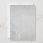 Pampas Grass et Starfish Rustic Beach Invitation (Dos)