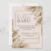 Pampas Grass Fall Baby shower simple Invitation (Devant)