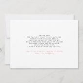 Pampas Grass Floral Baby shower rose Merci (Dos)