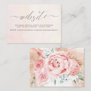 Pampas Grass Floral Bruiloft Website Visitekaartje
