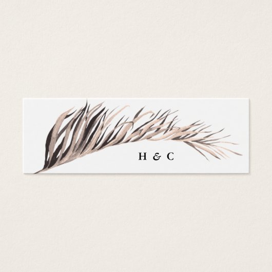 Pampas Grass Floral Oerwoud Registry Insert Card Mini Visitekaartjes (Voorkant)