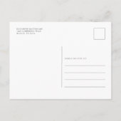 Pampas Grass Floral Tan Rustic Wedding Uitnodiging Briefkaart (Achterkant)