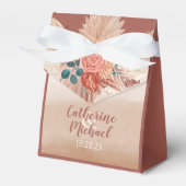 Pampas Grass Floral Terracotta Boho Chic Wedding Bedankdoosjes (Voorkant Zijde)