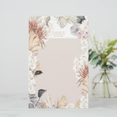 Pampas Grass Floral Tropisch Oerwoud Briefpapier (Staand voorkant)