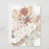 Pampas Grass Floral Tropisch Oerwoud Save The Date (Achterkant)