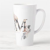 Pampas Grass Floral Tropische Boho Roze Moederdag Latte Mok (Rechts)